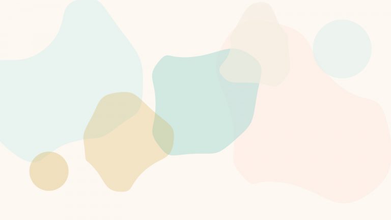 Abstrakte organische Formen in Teal und Gold - Raumgestaltung