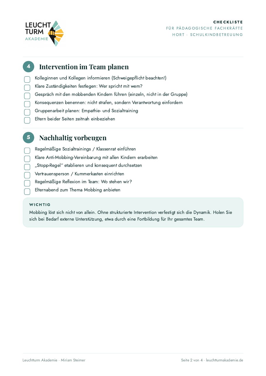 Seite 2 des PDFs: Intervention und Vorbeugung